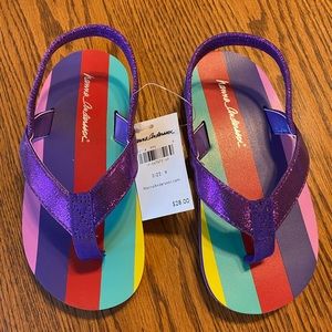 NWT Hanna Andersson Flip Flops Little Girl size 9